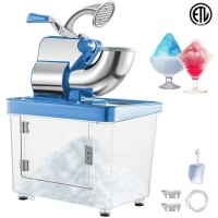 VEVOR 1150 oz. Commercial Ice Crusher 440 LBS/H 300W Blue Snow Cone Machine Stainless Steel Shaved Ice Machine, 110V, New in Box $399