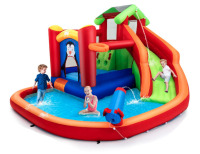 BOUNTECH Inflatable Water Slide, 6-in-1 Kids Water Park Bounce House Combo for Outdoor Fun, Splash Pool, Climbing Wall, Blow up Water Slide (Blower Not Included) $399