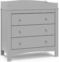 Graco Noah Pebble Gray 3 Drawer Kids Dresser with Changing Topper $399