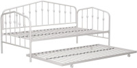 Novogratz Bushwick Metal Daybed & Trundle Twin Size - White Daybed, New in Box $299