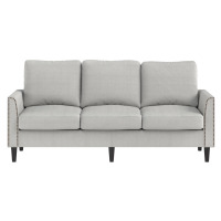 DHP Dallas Sofa with Nailhead Trim, Modern Couch, Gray Linen, New in Box $299