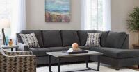 Lane Home Furnishings Champion Chaise 2 Piece Sectional in PACIFIC NAVY/JAGGEN EARTH 2096 New $1999.