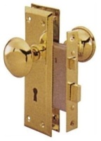 ProSource 6870372-3L Mortise Interior Lockset, 2-3/8 in Backset, Steel, Polished Brass / MintCraft Jimmy Proof Single Cylinder Lock Bright Brass Finish New In Box Assorted $89