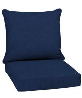 Arden Selections Outdoor Deep Seat Set, 24 x 24, Rain-Proof, Fade Resistant, Deep Seat Bottom and Back Cushion 24 x 24, Sapphire Blue Leala New In Box $109.99