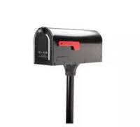 Architectural Mailboxes MB1 Black, Medium, Steel, Post Mount Mailbox and 2 in. In-Ground Post Kit $150