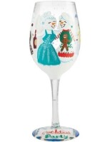Enesco Designs by Lolita Holiday Cocktail Party Artisan Wine Glass, 15 Ounces / My Spirit Animal is a Unicorn 16 oz Tumbler with Lid / Assorted New Assorted