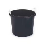 Homz Plastic 21 Gal. Utility Storage Bucket Tub with Rope Handle, Black Similar to Picture New $79