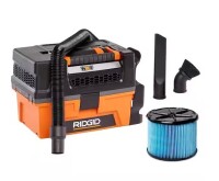 Ridgid 3 Gallon 5.0 Peak HP NXT Wet/Dry Shop Vacuum with Filter, Expandable Locking Hose and Accessories New In Box $219.99