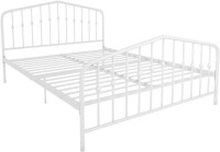 Novogratz DHP 4044139N Bushwick Metal Bed, Queen, White $199