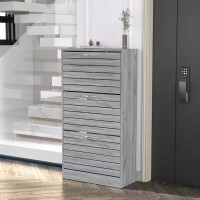 FUFU&GAGA 42.3 in. H x 22.4 in. W Gray Shoe Storage Cabinet with 3-Drawers for Entryway Hallway, New in Box $199
