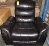 Noble House Hawthorne Black Faux Leather Glider Recliner, New Floor Model $499 - 2