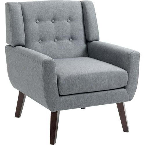 UIXE Gray Accent Chair, Linen Fabric Armchair for Living Room, New in Box $299