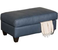 Lane Furniture Leather Storage Ottoman in Shale Brand New $599