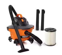 Ridgid 6 Gallon 3.5 Peak HP NXT Wet/Dry Shop Vacuum with Filter, Locking Hose and Accessories On Working $199