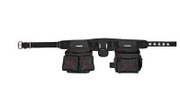 Husky 2-Bag 10-Pocket Contractor's Work Tool Belt Tool Storage in Black $99