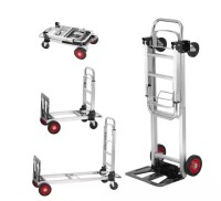 Vevor 2-in-1 Aluminum Folding Hand Truck 400 lbs. Capacity heavy-duty Industrial Collapsible cart with Rubber Wheels New In Box $199