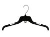 Mainetti 484 17" REUSE Black Plastic, Shirt Top Dress Hangers, with turnable metal hook and notches for straps, 100 Count Box New $79