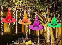 String Light Worlds Halloween Decorations Outdoor Hanging Witch Hats, 16.4ft Halloween String Lights with Glowing Witch Hat Battery Operated (4PCS) New In Box $79.99