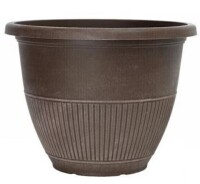 Southern Patio 12 in. Rene Bark Brush Plastic Planter New $79