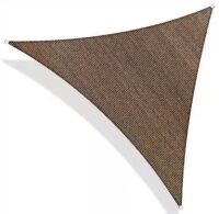 COLOURTREE 10 ft. x 10 ft. 190 GSM Brown Equilateral Triangle Sun Shade Sail Screen Canopy, Outdoor Patio and Pergola Cover $79