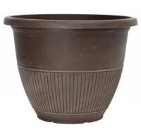 Southern Patio 12 in. Rene Bark Brush Plastic Planter New $79