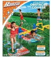 Banzai 2-in-1 Obstacle Course Water Slide, Ages 5-12, Unisex New In Box $79