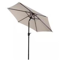 Sunnydaze 7.5 ft. Aluminum Market Tilt Patio Umbrella in Beige New In Box $199