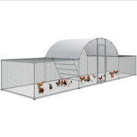 PireCart Large Metal 23' Enclosure, Chicken Coop/Poultry Pen with Dome-Roof, Walk-in Galvanized Duck/Rabbit Cage House, With Chicken Ladder, Resistant To Wind, Includes Rain Cover, New in Box $399