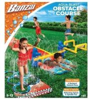 Banzai 2-in-1 Obstacle Course Water Slide, Ages 5-12, Unisex New In Box $79