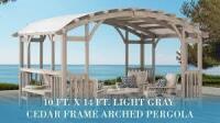 Sunjoy SummerCove Bellucci 10 ft. x 14 ft. Cedar Framed Arched Pergola with Canopy (2 Boxes) New in Box Factory Sealed $2499