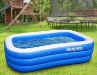 Homech Family Inflatable Pool 92 x 56 x 22 inches New In Box $89