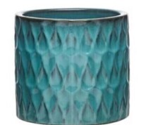 Southern Patio Ariel Medium 9.5 in. x 8.66 in. 7 qt. Blue Ceramic Indoor Pot New $79