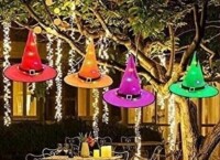 String Light Worlds Halloween Decorations Outdoor Hanging Witch Hats, 16.4ft Halloween String Lights with Glowing Witch Hat Battery Operated (4PCS) New In Box $79.99