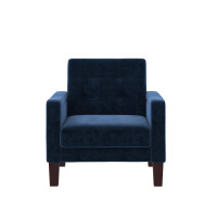 Better Homes & Gardens Porter Upholstered Chair, Living Room Furniture, Blue Velvet, New in Box $299