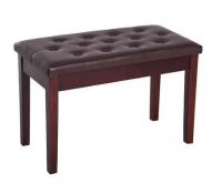 Homcom Brown Faux Leather 2-Person Piano Bench 19.75 in. x 14.25 in. x 30 in. New In Box $199