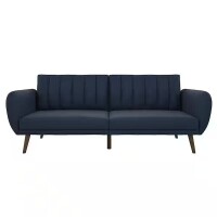 Novogratz Brittany Navy Linen Convertible Futon, New in Box $399