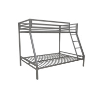 Mainstays Premium Twin over Full Metal Bunk Bed, Gray, New in Box $399