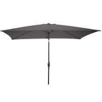 Pure Garden 10 ft. Rectangular Tilt Market Patio Umbrella with Push Button in Gray NEw in Box $299