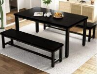 Recaceik Dining Room Table Set, Kitchen Table Set with 2 Benches for 4, Kitchen Table 28.7"H New Open Box $499