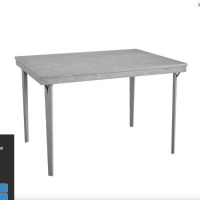 COSCO 3'8" x 2'8" Rectangle Wood Folding Dining Table, Gray Woodgrain, New in Box $399