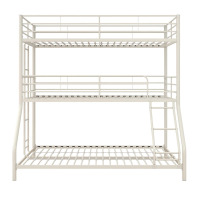 DHP Everleigh Kids' Triple Bunk Bed, Twin Over Twin Over Full, Off White, New in Box $499