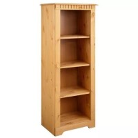 RealRooms Cubrix 4 Shelf Open Bookcase, Stained Wax, New in Box $299