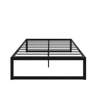 REALROOMS Avey Modern Metal Platform Bed Frame, Full, Black, New in Box $199