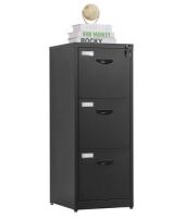 MetalMax Metal Vertical File Storage Cabinet 3 Drawers Office Filing Cabinet with Keys Heavy Duty Office Home Steel Vertical File Cabinet High Side 18" Deep Vertical File Cabinet for Letter/Legal/A4 New In Box $229