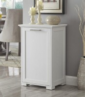 OLD CAPTAIN Tilt-Out Laundry Sorter Cabinet/Wooden Tilt Out Trash Cabinet, with Negative ion and deodorizing Function to Ensure The Cleanliness of The Kitchen Trash can (White) New In Box $219