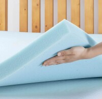 Best Mattress 3 Inch Ventilated Memory Foam Mattress Topper, Cooling Gel Infusion, CertiPUR-US Certified, Queen Blue $199