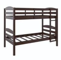 Better Homes & Gardens Leighton Solid Wood Twin-over-Twin Convertible Bunk Bed, Mocha $299