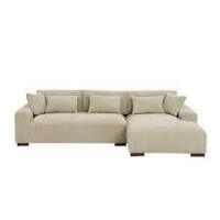 Wade Logan Asyiah 114.5" Wide Microfiber Right Hand Facing Sofa & Chaise (2 Boxes) New In Box $1499