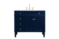 Elegant 40 In. Single Bathroom Vanity in Blue VF12540BL New In Box $2094