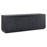 Hudson&Canal Hanson Rectangular TV Stand for TV's up In Black Woodgrain New In Box $499